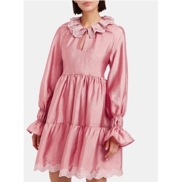 stine goya Dresses & Skirts - NEW Stine Goya Daki Rose Pink Dress Ruffle collar